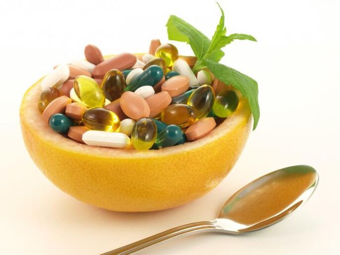 Različni vitamini za povečanje potenciala